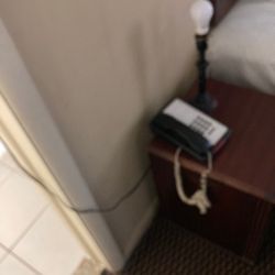 Rodeway Inn Skytop - The bedside lamp, no shade (no kidding) plugged into the bathroom outlet, so you couldn't close the door without unplugging the only light.