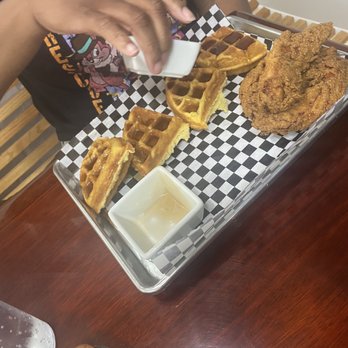 Southern Gourmet Kitchen - Chicken and cornbread waffle (5/10 rating) - Southern Near Me - Plano, Texas