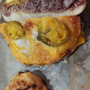 Einstein Bros. Bagels - Texas brisket sandwich and twice baked hask brown - Breakfast & Brunch Near Me - Indianapolis, Indiana Einstein Bros. Bagels - Texas brisket sandwich and twice baked hask brown - Breakfast & Brunch Near Me - Indianapolis, Indiana