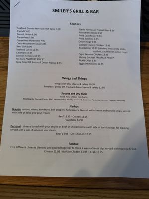 Menu photo 1 Smiler's Grill & Bar Dickson City, PA