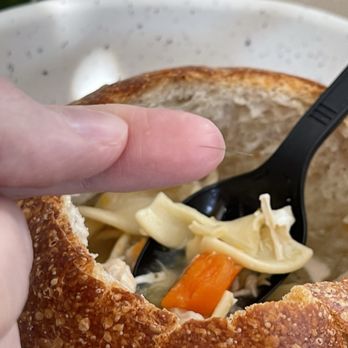 Panera Bread - Eyelash in Homestyle Chicken Noodle Soup - Salad Near Me - Columbus, Ohio Panera Bread - Eyelash in Homestyle Chicken Noodle Soup - Salad Near Me - Columbus, Ohio