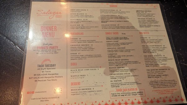 Menu photo 3 Salazar Washington, DC, DC Menu photo 3 Salazar Washington, DC, DC