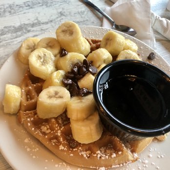 Breakfastime - Waffle with hot bananas. - Breakfast & Brunch Near Me - Winston-Salem, North Carolina