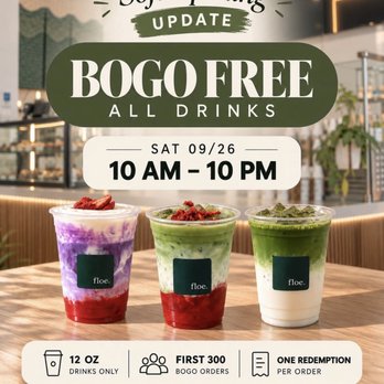 Floe - Update to their soft opening for 9/26 - Coffee & Tea Near Me - La Mirada, California Floe - Update to their soft opening for 9/26 - Coffee & Tea Near Me - La Mirada, California