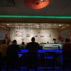 Tangerine Japanese Cuisine - Sushi bar area.