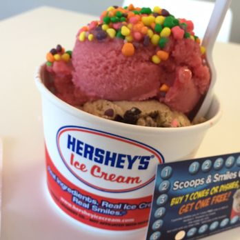 Hershey's Ice Cream  - Cappuccino Crunch and Raspberry Sorbet, topped with Nerds candy. - Ice Cream & Frozen Yogurt Near Me - Jacksonville, Florida