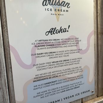 Artisan Ice Cream - Artisan mission statement. - Ice Cream & Frozen Yogurt Near Me - Paia, Hawaii Artisan Ice Cream - Artisan mission statement. - Ice Cream & Frozen Yogurt Near Me - Paia, Hawaii