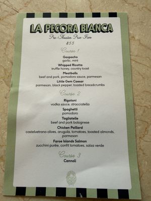 Menu photo 2 La Pecora Bianca Theater District New York, NY