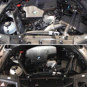 Grime2Shine - Engine compartment cleaning and dressing included in every full detail package. - Auto Detailing Near Me