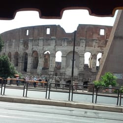Gran Caffè Martini Royale - View of the Colosseum across the street, outdoor cafe