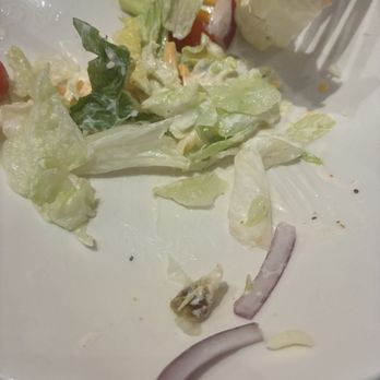 Outback Steakhouse - House Salad Platter had something at the bottom that straight-up looked like a massive booger. - Steakhouses Near Me - Roseville, California
