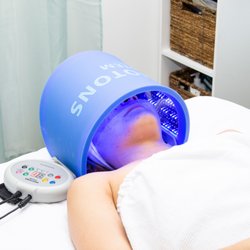 Face First Skin Care - LED blue light has a frequency that can help treat acne according to the American Academy of Dermatology.