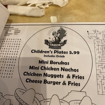 Takos Borukas - Children's menu - Food Trucks Near Me - Jackson, Tennessee Takos Borukas - Children's menu - Food Trucks Near Me - Jackson, Tennessee