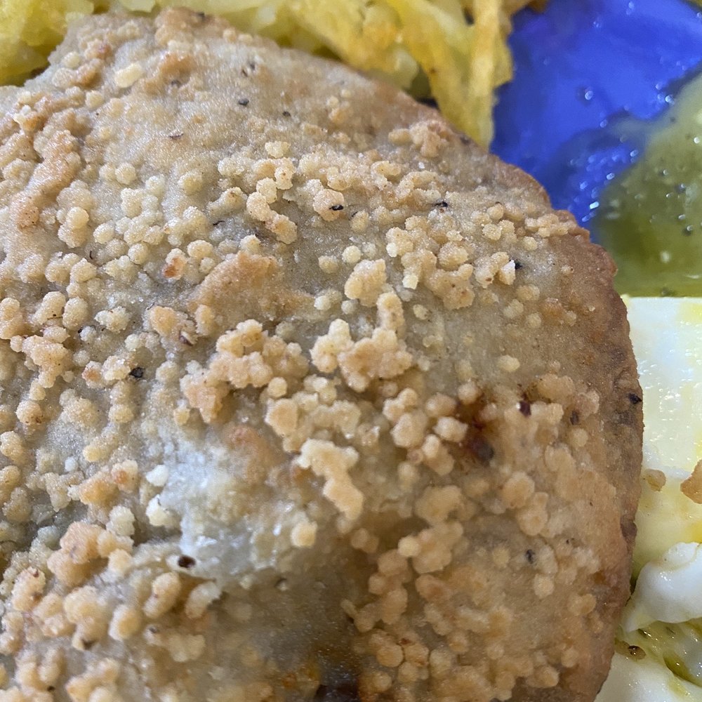 Dairy Palace - Chicken fried steak batter (very odd looking, but tasted good) - Burgers Near Me - Canton, Texas Dairy Palace - Chicken fried steak batter (very odd looking, but tasted good) - Burgers Near Me - Canton, Texas