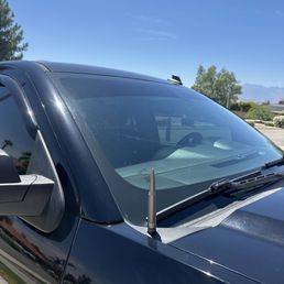 Windshield still very dirty Windshield still very dirty
