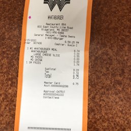 a receipt for a restaurant a receipt for a restaurant