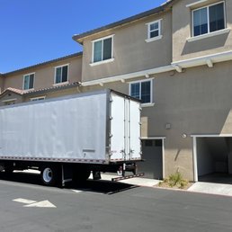 Moving truck at the old house.