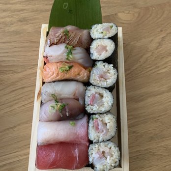 Mujiri - Nigiri Combo x2 - maguro, hamachi, Suzuki, kanpachi, inada, kinmedai, chutoro; negihama maki - Japanese Near Me - Oakland, California Mujiri - Nigiri Combo x2 - maguro, hamachi, Suzuki, kanpachi, inada, kinmedai, chutoro; negihama maki - Japanese Near Me - Oakland, California