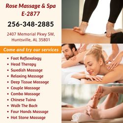 Rose Massage & Spa E-2877 - Check out our services and benefits