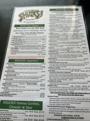 Menu photo 2 Shucks Abbeville, LA Menu photo 2 Shucks Abbeville, LA