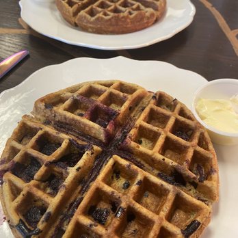 Epiphany Gluten Free Bakery - Blueberry and regular paleo waffles. - Coffee & Tea Near Me - Naples, Florida Epiphany Gluten Free Bakery - Blueberry and regular paleo waffles. - Coffee & Tea Near Me - Naples, Florida