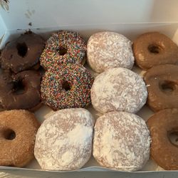 Donut Stop of Folsom - Chocolate glazed, cinnamon, chocolate with sprinkles, cream filled, jelly filled, maple.