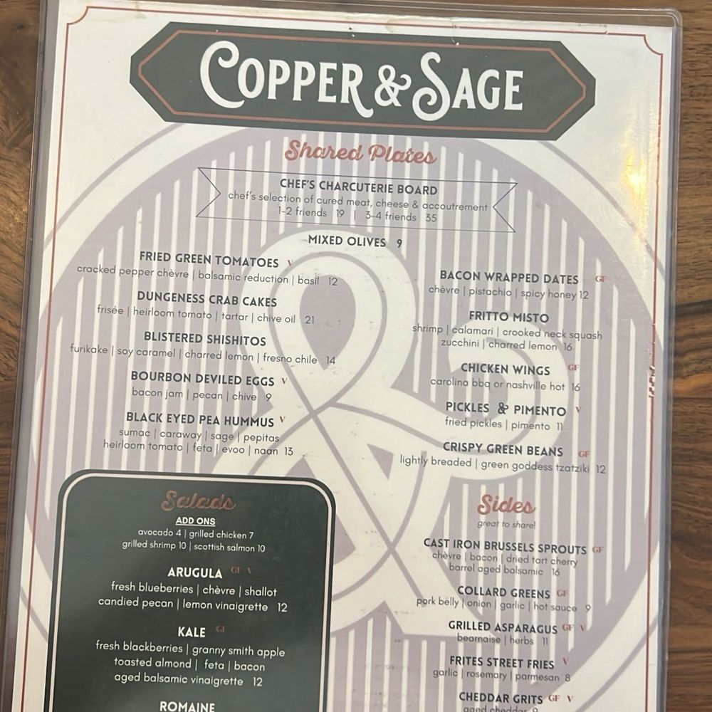 Copper & Sage - Menu - Cocktail Bars Near Me - Goodyear, Arizona Copper & Sage - Menu - Cocktail Bars Near Me - Goodyear, Arizona