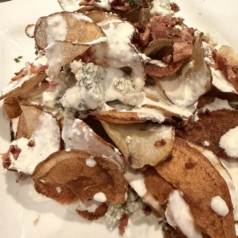 CraftWay Kitchen - Chips with blue cheese and bacon crumbles. - New American Near Me - Southlake, Texas