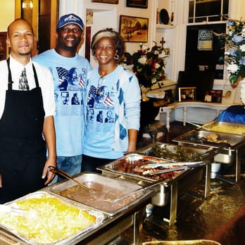 O'Dessa Blessing Restaurant - Ron, Calvin and Odessa with just a portion of all the food they cooked up for us. - New American Near Me - Montgomery, Alabama O'Dessa Blessing Restaurant - Ron, Calvin and Odessa with just a portion of all the food they cooked up for us. - New American Near Me - Montgomery, Alabama