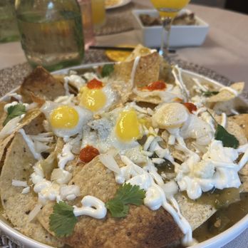 Campfired - Chilaquiles - canned enchilada sauce, cheese is not even melted. - Breakfast & Brunch Near Me - Tampa, Florida Campfired - Chilaquiles - canned enchilada sauce, cheese is not even melted. - Breakfast & Brunch Near Me - Tampa, Florida