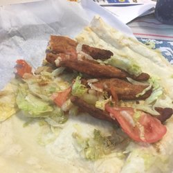 Disgusting buffalo chicken wrap. The forgot blu cheese and cooked it like a panini. Snotty lettuce