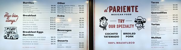 Menu photo 8 El Pariente San Diego, CA