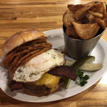 Burger District  - Royal Smoked Burger and fries - Burgers Near Me - Arlington, Virginia