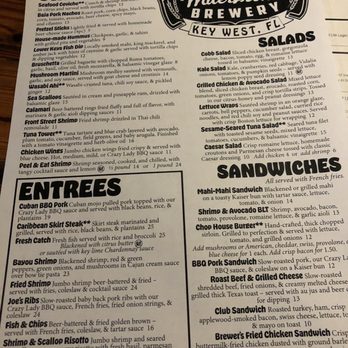 The Waterfront Brewery - Food menu - Seafood Near Me - Key West, Florida The Waterfront Brewery - Food menu - Seafood Near Me - Key West, Florida
