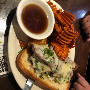 Sidewinders - The Philly and sweet potato waffle fries. - New American Near Me - Jackson, Wyoming Sidewinders - The Philly and sweet potato waffle fries. - New American Near Me - Jackson, Wyoming