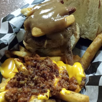The Burger Shack - Homestead burger with mash potatoes and gravey. Amazing - Burgers Near Me - Whitehall, Pennsylvania The Burger Shack - Homestead burger with mash potatoes and gravey. Amazing - Burgers Near Me - Whitehall, Pennsylvania