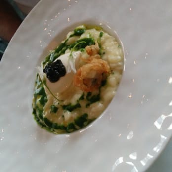 Café Boulud - Vegetarian's risotto with parsley oil..not the best in 7 course tasting - Cafes Near Me - Toronto, Ontario