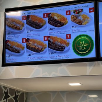 Cazba Persian Grill - a menu on the wall - Persian/Iranian Near Me - Burnaby, British Columbia