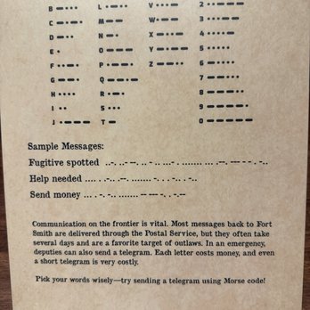 US Marshals Museum - Morse Code - Museums Near Me - Fort Smith, Arkansas
