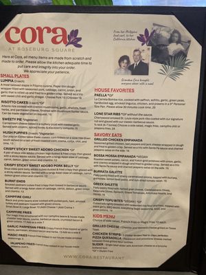 Menu photo 5 Cora at Roseburg Square Modesto, CA