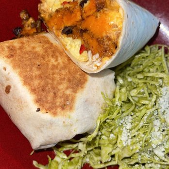 Marigold Kitchen - Marigold Breakfast Burrito & Salsa Verde Citrus Slaw - Breakfast & Brunch Near Me - Madison, Wisconsin