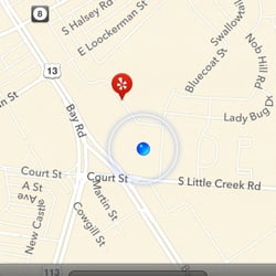 Starbucks - Map indicating the actual position of the Starbucks relative to the Yelp address