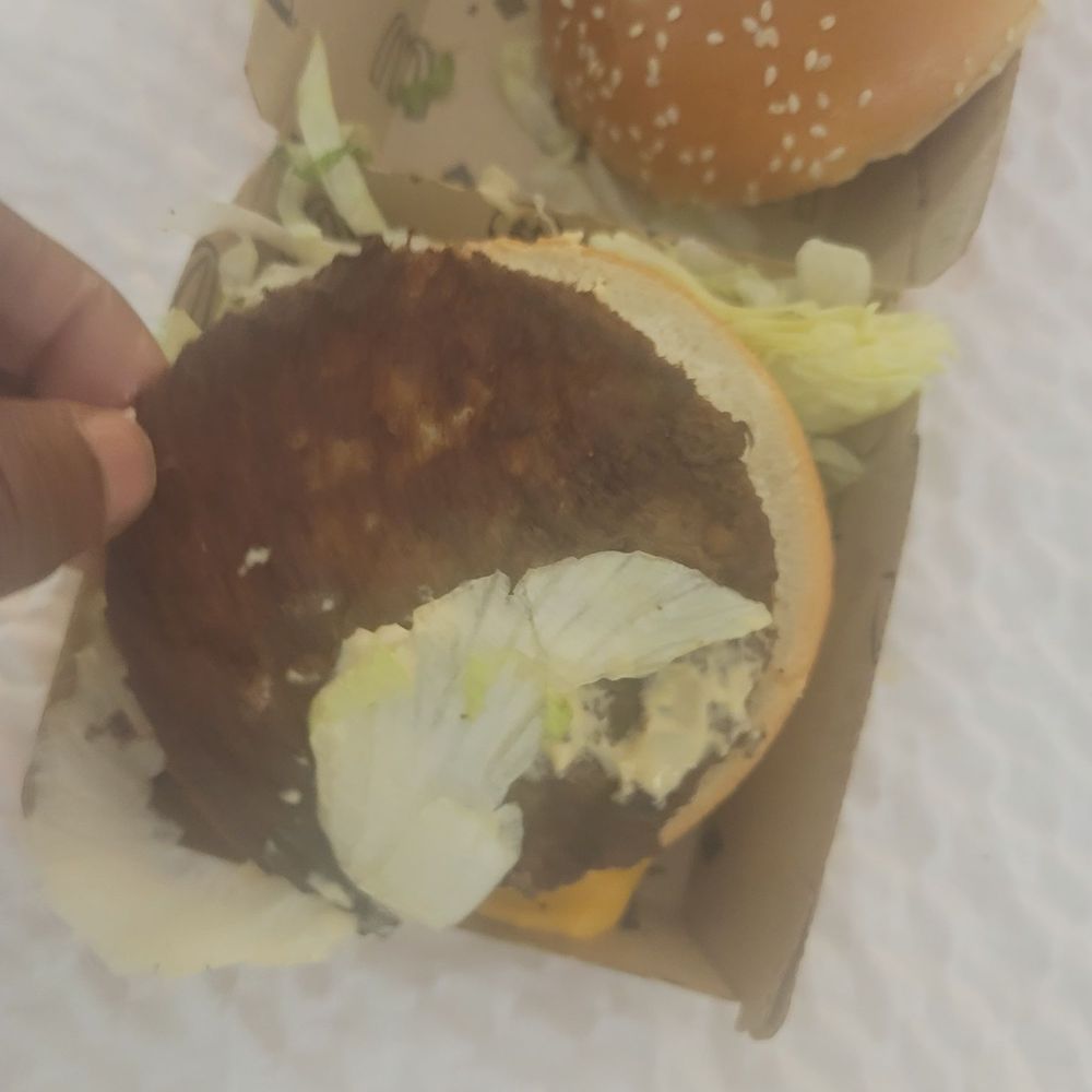 McDonald's - Dried out, black, old Big Mac Patty! - Fast Food Near Me - Cheektowaga, New York McDonald's - Dried out, black, old Big Mac Patty! - Fast Food Near Me - Cheektowaga, New York