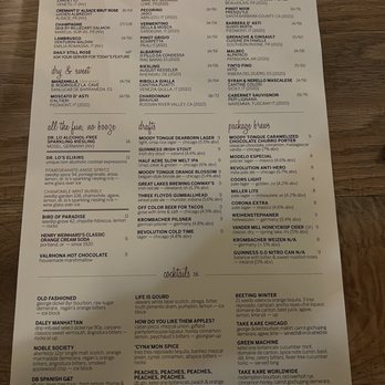 The Dearborn - menu - New American Near Me - Chicago, Illinois