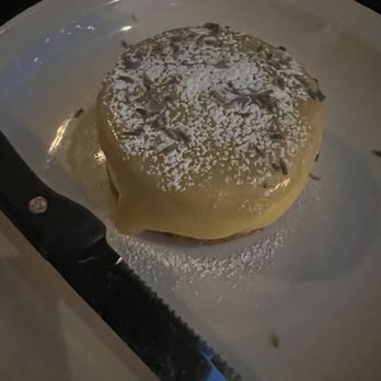Black Bottle - Lemon curd ricotta cake on lavender crust ($13.50) - New American Near Me - Bellevue, Washington Black Bottle - Lemon curd ricotta cake on lavender crust ($13.50) - New American Near Me - Bellevue, Washington