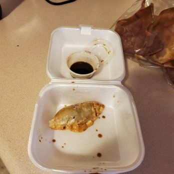 Nak Won Korean Restaurant / Rice cake Bakery - Lol,  this was a 6 piece order of YAKI MANDU (Korean beef fried dumpling). $ 4.99 - Korean Near Me - Spring Lake, North Carolina