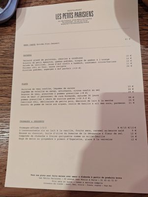 Menu photo 2 Les Petits Parisiens Paris, 