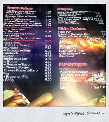 Menu photo 8 Pete's Place Chicago, IL