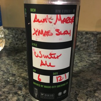 Magic City Brewing - Aunt Marge X-mas ale - Breweries Near Me - Akron, Ohio