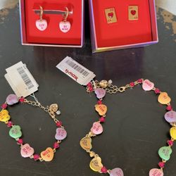Tj Maxx - Betsey Johnson necklace, earring and (damaged) bracelet